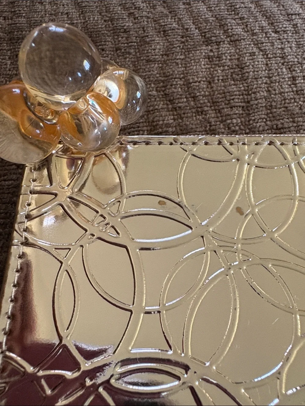 MAC Metallic Silver Cosmetic Pouch